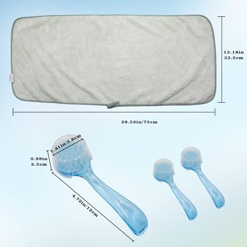 Bearded Dragon Accessories, Bearded Dragon Pool with 2 Bath Brushes and 1 Towel, Reptile Bath Tub, Reptile Swimming Pool for Lizard, Geckos, Tortoises - size: Small