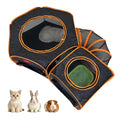 Portable Cat Playpen 2-Room with Tunnel, 3-in-1 Pop-up Cat Dog Crate Play Enclosure with Separate Areas, Foldable Pet Playpen for Puppy Kitten and Small Animals Indoor Outdoor - style: Small