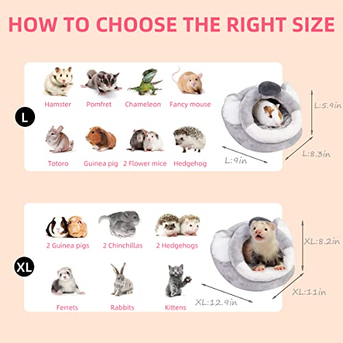 LEFTSTARER Guinea Pig Rat Bed and Hideout for Ferret Hedgehog Sleep and Hide, Hamster Small Pet Animals Supplies Toy Cage Accessories Nest - color: 7.Koala-XL