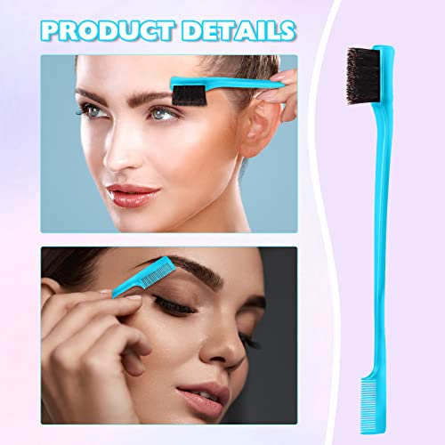 8 Pcs Hair Styling Set - Dual Edge Teasing Brush, Triple Teasing Comb, Rat Tail Comb, Grooming Clips for Women, Girls, Stylists (Blue) - color: Blue
