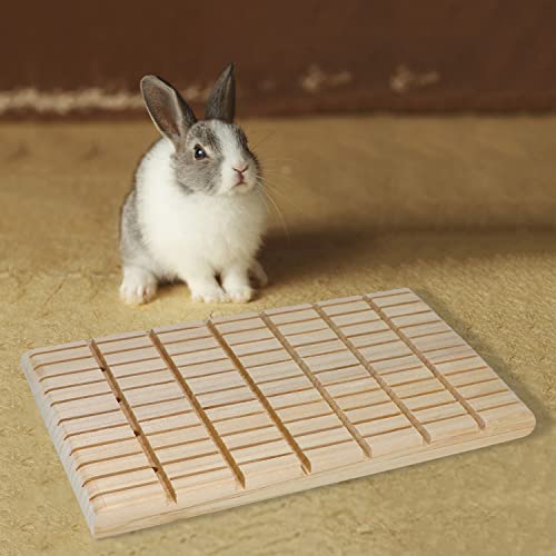 Wontee Wooden Scratch Pad for Rabbit, Guinea Pig, Chinchilla, Ferret (A)