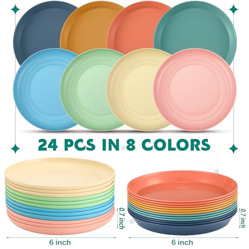 Gerrii 24 Pieces Fatigue Relief Cat Bowl 6 Inch Shallow Cat Food Dish Stray Wet Feeding Bowls Wide and Small Pet Plates for Ferrets Feral Short Legged Kitten Shelter(Assorted Color,Convention) - color: Assorted Color, style: Classic