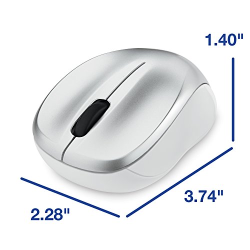 Verbatim 2.4G Wireless LED Silent Mouse - Noiseless and Silent Click Computer Mouse with Nano Receiver for Mac and PC - Silver - style: Silver Mouse