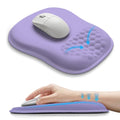 Hokafenle Ergonomic Wrist-Hugging Mouse Pad Wrist Support, U-Shaped Holding Wrist Rest Mousepad for Carpal Tunnel Pain Relief with Cushioned Memory Foam Slope Massage Bulge (10.2x8.3 in,Lavender) - color: Lavender