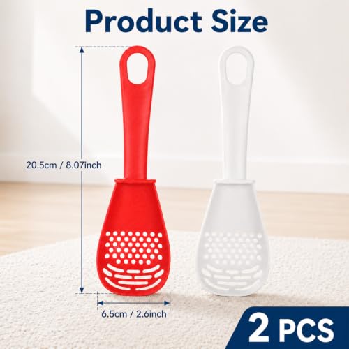 2 Pack Small Litter Scoop, Hamster Sand Bath Scoop, Plastic Litter Sifter for Small Animal Cage Cleaning, Chinchilla Gerbil Reptile Accessories