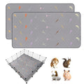 2Pcs Guinea Pig Cage Liners,Guinea Pig Fleece Cage Liners48''X48'' Super Absorbent Washable Pee Pads Reusable for Rabbit Hamster Chinchilla - size: 12 In 4x4(48" x 48") 2Pack