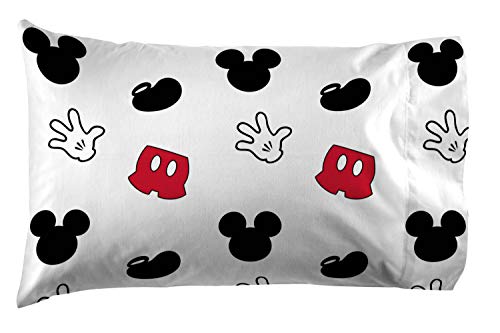 Disney Mickey Mouse Full Size Comforter Set 5 Piece Kids Bedding, Red | Bed in a Bag, Comforter Sheets Pillowcases, Official Product, Soft Microfiber, Machine Washable, Easy Care, Kids Gift - color: Red - Mickey Mouse, size: Full