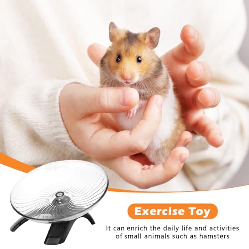 Hamster Wheel, Hermit Crab Climbing Toys Silent Exercise Running Wheel, 18cm Small Animal Exercise Wheels Hermit Crabs Wheel for Hamsters, Gerbils, Mice or Other Small Animals - size: Grey:18cm/7.09inch