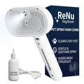 3 In 1 Self Cleaning Steamy Pet Brush, Cat & Dog Steam Brush Spray Hair Removal Comb - Anti-Static, Dog Grooming Tool with Steam & Self-Cleaning, Skin-Friendly Design + Bathing Solution