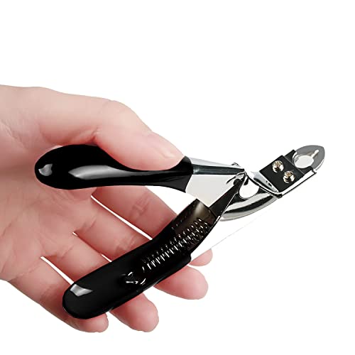 Dog Cat Pets Nail Clippers, Professional Pets Claw Trimmer with Free Nail File, Sharp Stainless Steel Blade, Sturdy Non Slip Handles - for Safe, Professional at Home Grooming - color: Black