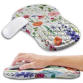 Ergonomic Mouse Pad Wrist Support with Memory Foam Massage Bulge, Carpal Tunnel Pain Relief Mousepad Wrist Rest for Mouse(12x8 inch, Flowers) - color: Kg038-flowers