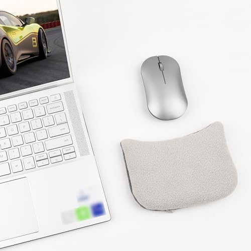 Large Mouse Wrist Rest Bean Bag, Ergonomic Mouse Support Pad Filled Ergo Beads for Computer, Laptop, PC Gaming (Gray) - color: Gray