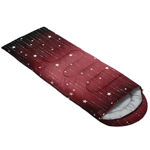 QOOMO Camping Sleeping Bags,3 Season Warm & Cool Weather,Lightweight,Waterproof Sleeping Bags for Adults & Kids,Traveling,and Outdoors,Camping Gear Equipment - color: Galaxy 16