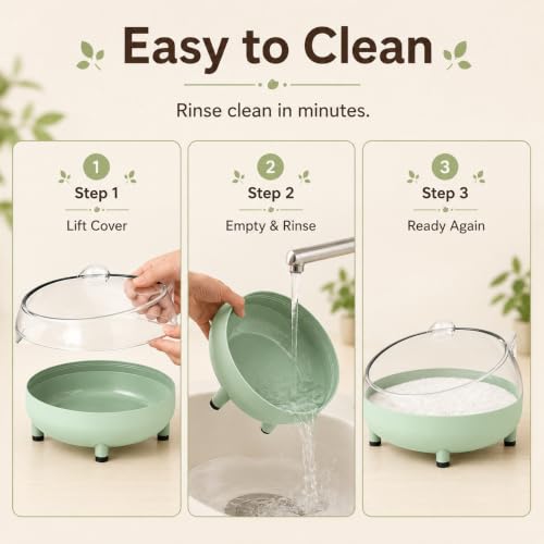 Meow&Woof Hamster Sand Bath Container, Large Sandbox Toilet Gerbil Batheoom, Tiny Chinchilla Dust Bathtub Sand Bath Box for Hamster Cage Accessories 5.2 Inch-Light Green - color: Light Green