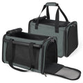YUDODO 2 Packs 25 lbs Soft Sided Pet Carrier for Large Cat & Small Dog | Airline Approved, Lightproof Breathable Design, Side Pockets, Durable Mesh, Foldable and Portable, Grey green*2 - color: Grey green*2