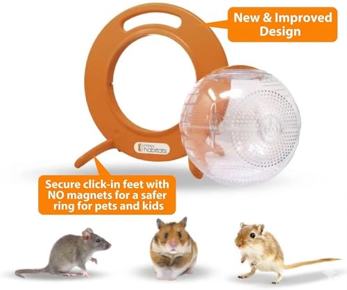 Roam Ring Accessory – Pet Rat and Hamster Accessories | Convert Your Hamster Ball into a Small Pet Carrier for Safe, Active Play – Small Animal Toys for Gerbils, Mice & More - size: Roam Ring
