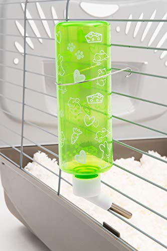 Lixit® Critter Bright Water Bottles for Hamsters, Rabbits, Chinchillas, Ferrets, Guinea Pigs and Other Small Animals - Made in USA (Blue (Pack of 2), 16 Ounce) - color: Blue (Pack of 2), size: 16 Ounce