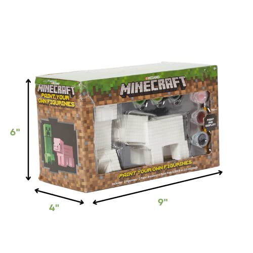 Innovative Designs Minecraft Paint Your Own Figurines Arts and Crafts Set for Boys and Girls - style: Minecraft: Reuben the Pig and Creeper
