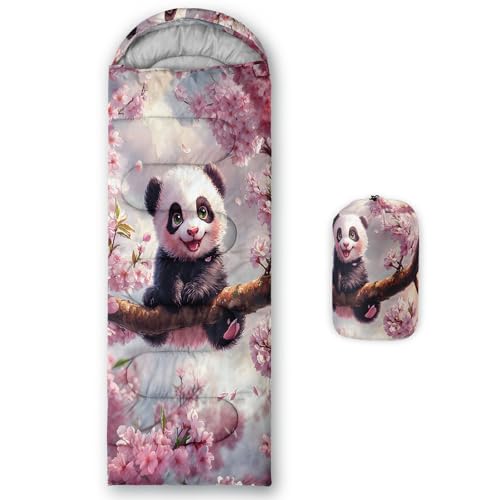 Camping Sleeping Bags Warm & Cool Weather Waterproof Backpacking Sleeping Bag All Seasons Camping, for Adult Kids Boy Girls Camping Gear Equipment, Traveling - color: F-Panda1