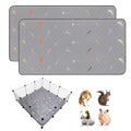 2Pcs Guinea Pig Cage Liners,Guinea Pig Fleece Cage Liners42''X42'' Super Absorbent Washable Pee Pads Reusable for Rabbit Hamster Chinchilla - size: 14 In 3x3(42" x 42") 2Pack