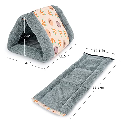 Niteangel Foldable Guinea Pig Tent Bed & Warm Tunnel for Rabbit Ferret Chinchilla Bunny Rats or Other Small Animals - color: Triangle Bed