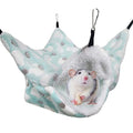 LEFTSTARER Bunkbed Sugar Glider Hammock, Ferret Beds, Small Pet Cage Accessories - Chinchilla, Hamster Bedding (Green-Heart, Medium) - color: Z-Green-Heart-M