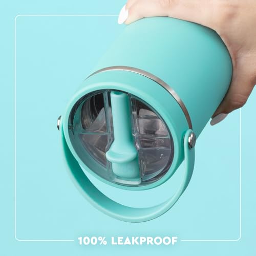 Swig Life 30oz Leakproof To-Go Tumbler with Handle, Shoreline | Leakproof Lid - Triple Insulated Stainless Steel - Handle & Straw Included - Cup Holder Friendly - Dishwasher Safe - color: Shoreline