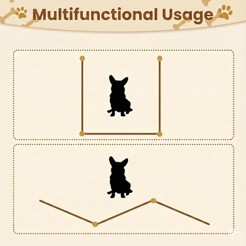 3-Panel Clear Acrylic Freestanding Dog Gate, Folding Pet Barrier | Transparent Puppy Fence with Handles, Foldable Playpen for House, Indoor Stairs, Doorways, Small Dogs & Rabbit - size: 3-Panel