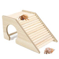 Hermit Crab Hideout with Ramp, Wooden Climbing Toys, Aquarium Ladder Bridge Ramp Toy, Small Animals Tank or Cage Accessories, Hermit Crab Habitat