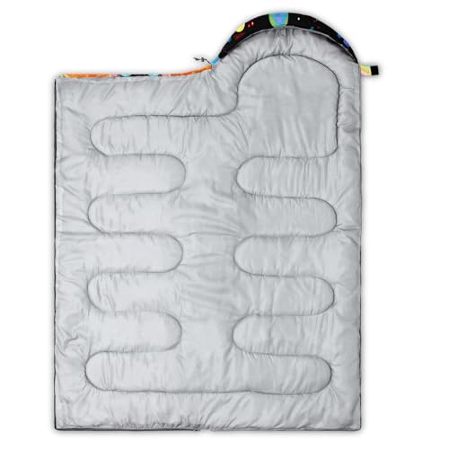 QOOMO Camping Sleeping Bags,3 Season Warm & Cool Weather,Lightweight,Waterproof Sleeping Bags for Adults & Kids,Traveling,and Outdoors,Camping Gear Equipment - color: black cat