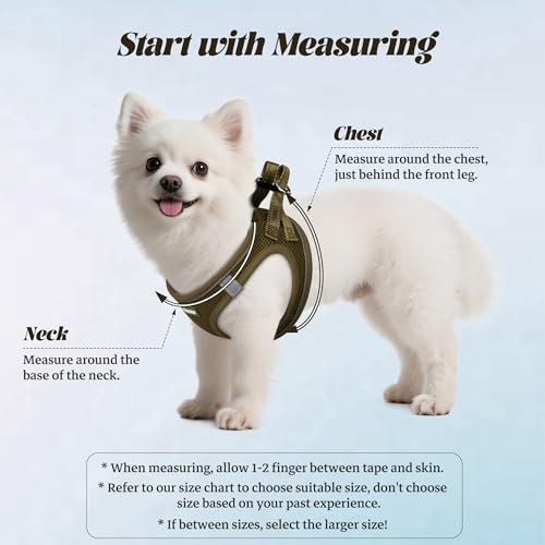 No Pull Dog Puppy Harness and Leash Set Reflective Mesh Vest Small - color: Army green, size: Small (Pack of 1)