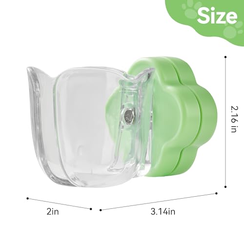 Hamster Water Bottle Holder - Magnetic & Repositionable, Adjustable Base for Hamster Cage, Secure Magnetic Mount, Easy to Move/Install, Fits Most Small Pet Water Bottles (Holder Only) - color: Green