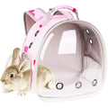 Portable Small Animal Backpack Travel Breathable Pet Carrier Bag Cages for Guinea Pig, Rabbit, Bearded Dragon, Squirrel, Tortoise, Bird, Lizard, Sugar Glider - color: Flower Print