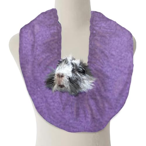 Bonding Scarf for Small Pets | Perfect for Guinea Pigs, Rats, Chinchillas, Hedgehogs, Ferrets, Puppies, Kittens, & More! (Purple Mixed Prints) - color: Purple