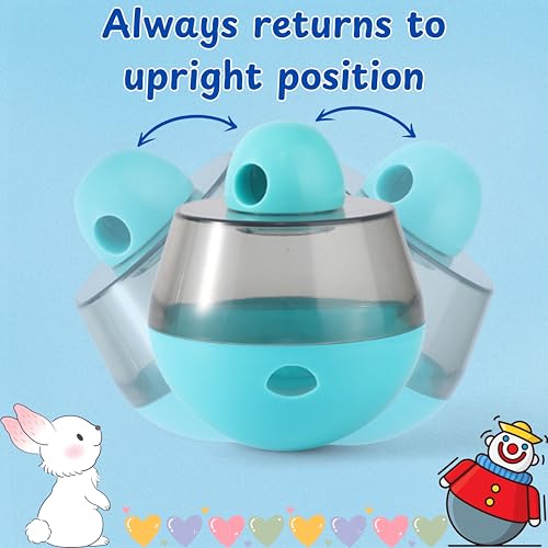 Ferret Treat Ball Interactive Toy Balls for Small Animal, Enrichment Toys Ferrets Dry Food Ball for Ferrets Guinea Pig Rat Chinchilla Hedgehog Bunny, Pet Ferret Accessories (XL, Wiggle) - size: XL