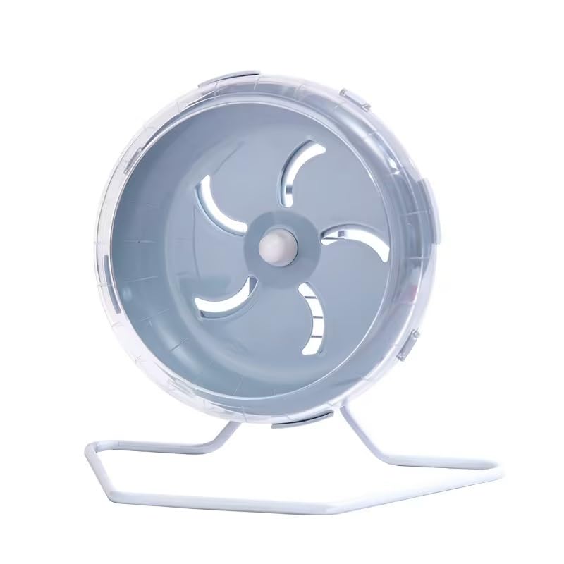 Grey Silent Hamster Wheel 7 inch, Silent Exercise, Height-Adjustable Wheel Cage Accessories, Running Toys Small Animals Exercise, for Hamster Wheel