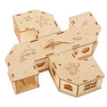 INOOMP Hamster Tunnel Maze Toy 8.66X8.66X1.96In Natural Wooden Pet Exercising Tube for Small Animals Hamsters Mice Hedgehogs Fun Labyrinth Playground