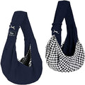 Dog and Cat Sling Carrier - Hands Free Reversible Pet Papoose Bag - Soft Pouch and Tote Design - Suitable for Puppy, Small Dogs Cats Outdoor - color: Classic Blue