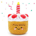 DODODOLA Stuffed Dog Toys Durable Plush Dog Toy with Crinkle Paper Cute Elephant Squeaky Dog Toys Dog Chew Toys for Medium Large Breed (Yellow Birthday Cake) - color: Yellow Birthday Cake