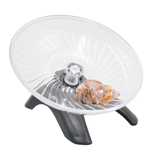 Hermit Crab Toys, Hamster Wheel, Hermit Crabs Accessories, Hermit Crab Climbing Toys, Hermit Crabs Supplies, Running Wheel Tank Accessories - color: Black, size: Large