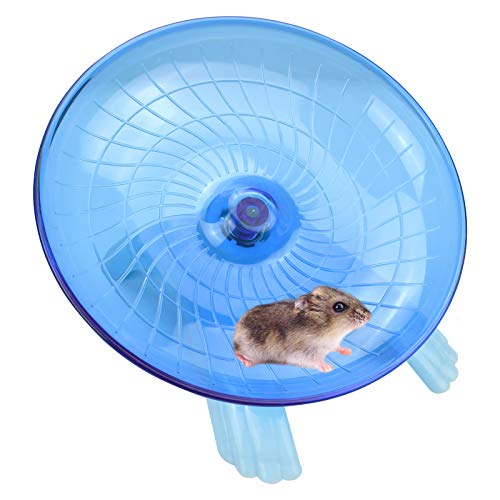 Nanaborn Hamster Wheel Silent for Cage Hermit Crab Tank Accessories (Blue) | 7 Inch, Small, Plastic - color: Blue