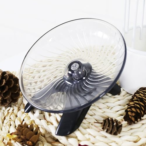 Hamster Wheel, Hermit Crab Climbing Toys Silent Exercise Running Wheel, 18cm Small Animal Exercise Wheels Hermit Crabs Wheel for Hamsters, Gerbils, Mice or Other Small Animals - size: Grey:18cm/7.09inch