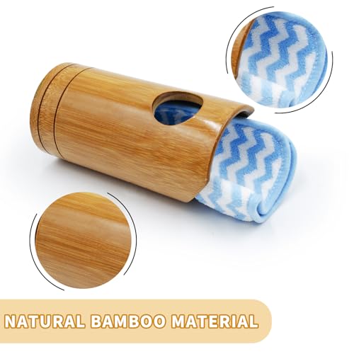 Rat Cage Accessories, Bamboo Tube Hide with Soft Towel Mat, Natural Hideout for Small Animals, Hamster Accessories for Cages, Hide for Hamster, Rat, Gerbil and Other Small Animals