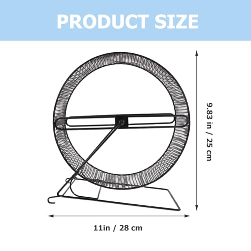 POPETPOP Hamster Exercise Wheel with Rack Silent Running Toy for Hamsters Hedgehogs Squirrels and Guinea Pigs Home Pet Exercise Wheel 11.02 X 10.23 X 5.90 in - size: 26X15X28.5CM