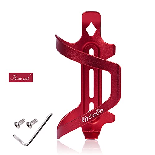 Chooee Bike Water Bottle Holder Aluminum, Bicycle Water Bottle Cage for Road Bikes Mountain Bikes Red 2-Pack - color: Red