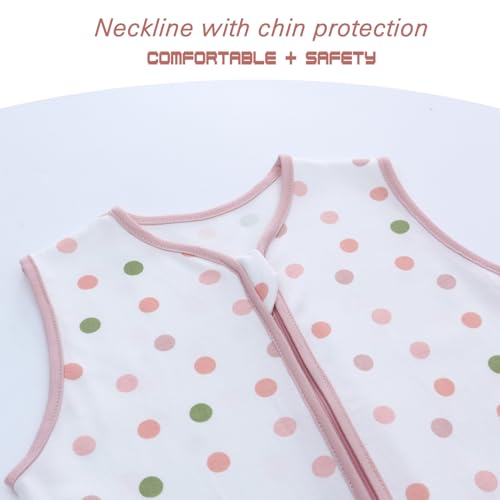 Miracle Baby Sleep Sack with Feet - 0.5 TOG 100% Breathable Cotton Wearable Blanket, Sleeveless Design Sleeping Bag for Baby - color: Dot, size: 6-12 Months(S)