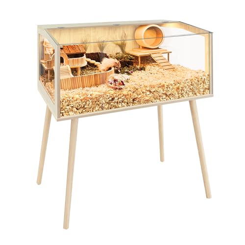 PROLEE Hamster Cage with Legs, Guinea Pig Cages Chew Proof, Hamster House, Hamster Cages and Habitats, Small Animal Cage, 48" L x 20" W x 47.5" H - size: 48.0"L x 20.0"W x 47.5"H