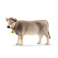 Schleich Farm World - Braunvieh Cow Toy Figurine - Kids Ages 3+ | 13874 | Farm Animal Figurine, Realistic Animal Toys, Barn Toy for Kids 3+, Screen-Free Imaginative Pretend Play, Montessori Toy - style: Braunvieh Cow