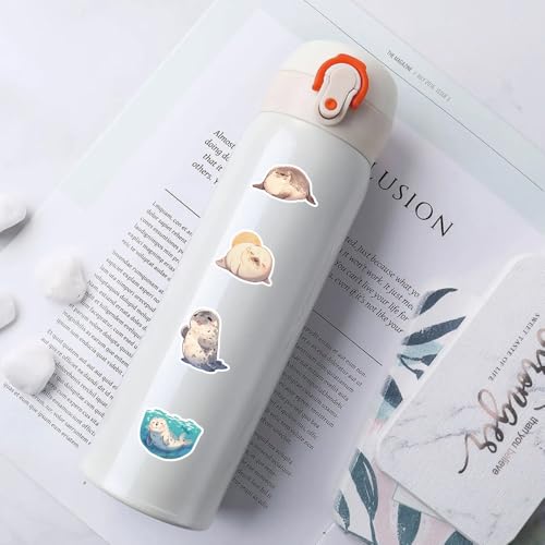 50Pcs Cute Seal Stickers, Ocean Animal Waterproof Vinyl Stickers, Kawaii Sea Lion Decals for Water Bottles Laptop Journal, Scrapbook, Cup, Skateboard, Marine Theme Party Favors for Kids Teens - color: Seal-10