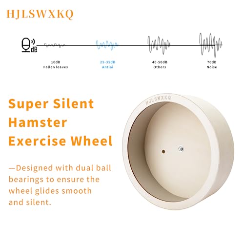 10inch Wall-Mount Silent Hamster Wheel，Removable Washable Track | Wooden Small Animal Exercise Wheel for Gerbil, Mouse, Syrian Hamster（8in） - size: 10in